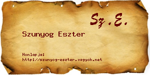 Szunyog Eszter névjegykártya